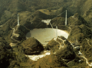 Arecibo Observatory as
   seen from the sky